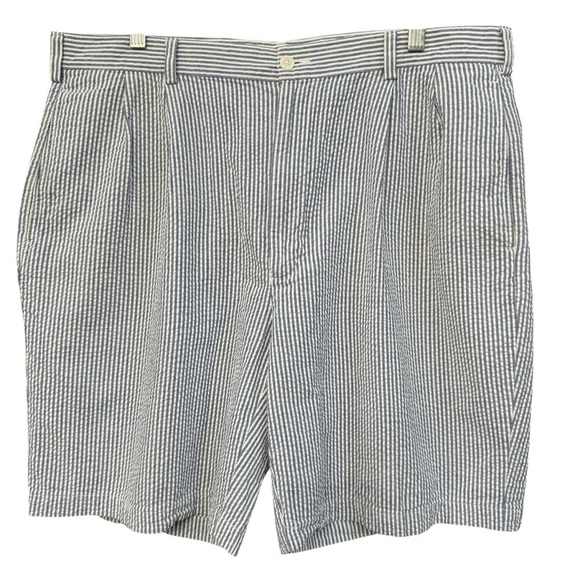 Jos. A. Bank Other - Jos. A. Bank Stays Cool Blue White Seersucker Shorts Men’s 38 Cotton